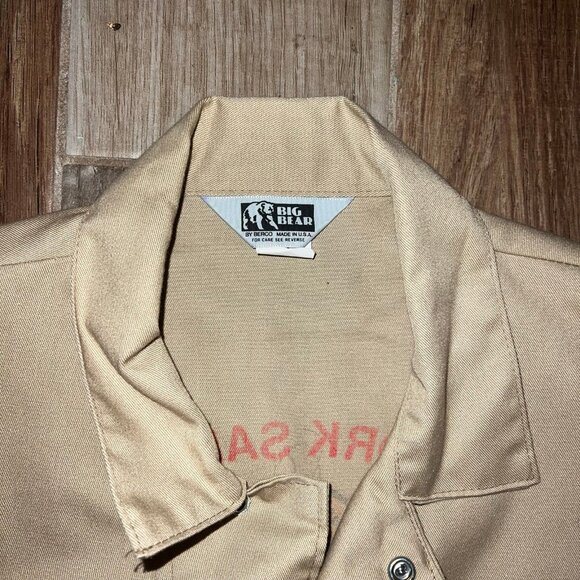 EXXON SHIPPING Co USA Beige Jumpsuit Coveralls Overalls Tiger Logo Vintage - Picture 5 of 6